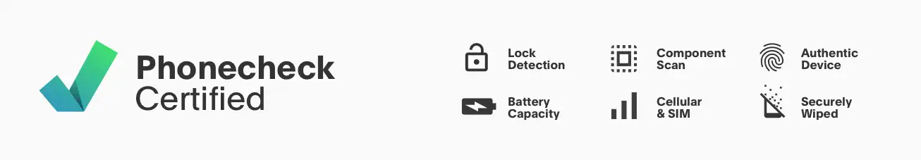 PhoneCheck Certified Device: Fully Functional, Authentic, Network Approved, Unlocked, and Securely Wiped.