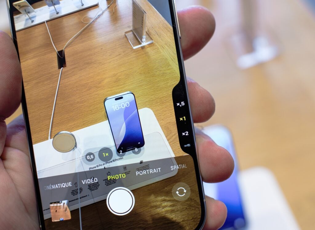 Phone camera taking photo of another phone