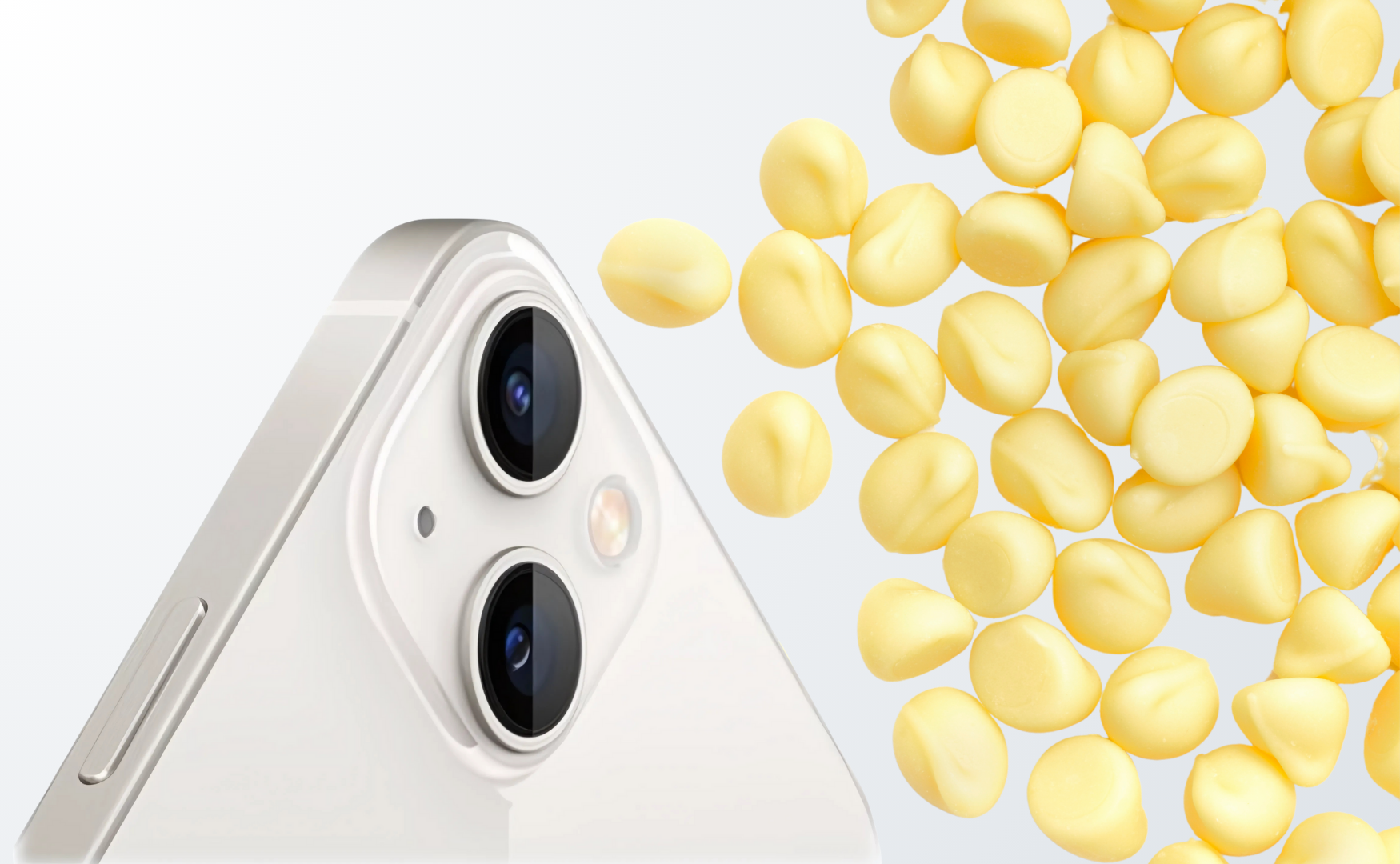 Iphone 13 mini colours: starlight with white chocolate drops