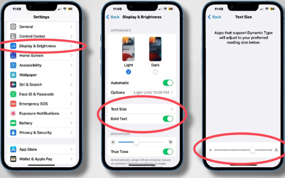 Increase text size on iphone, how to