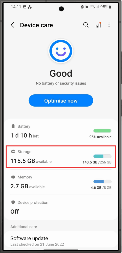 Samsung Storage